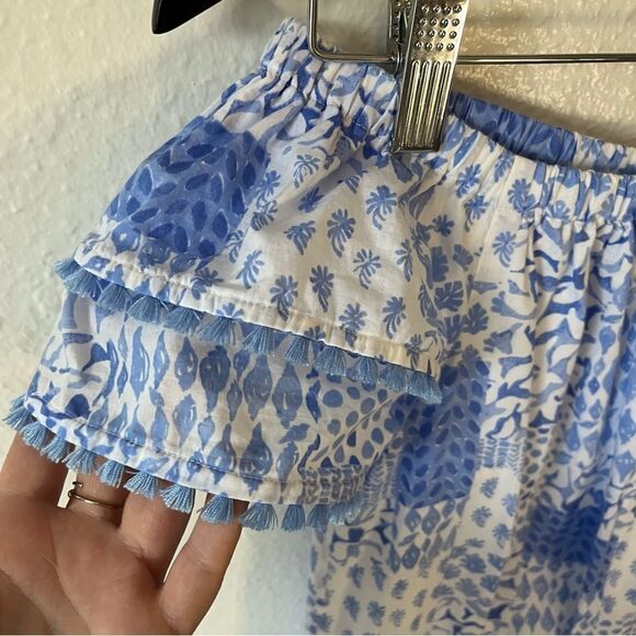 Vineyard vines Painted Patchwork Ruffle Off The Shoulder Romper - Picture 10 of 14